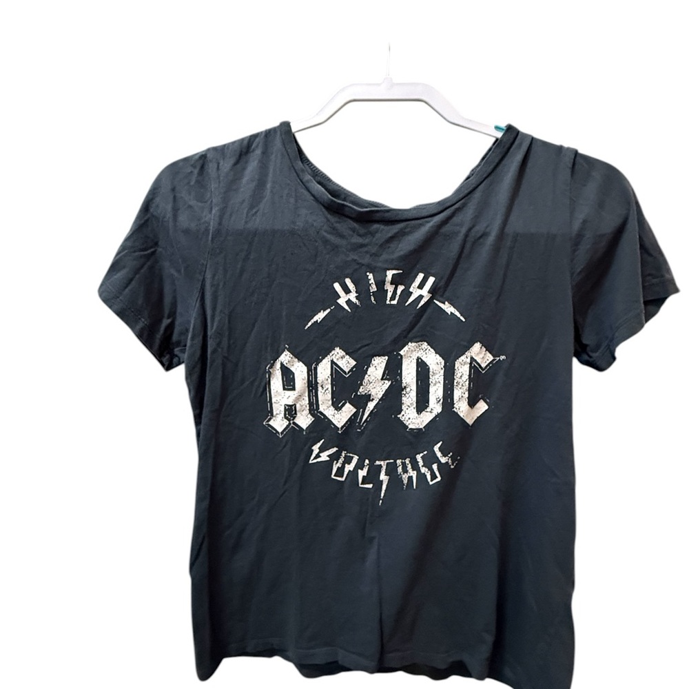 AC/DC Black Graphic Band Tee Size Medium